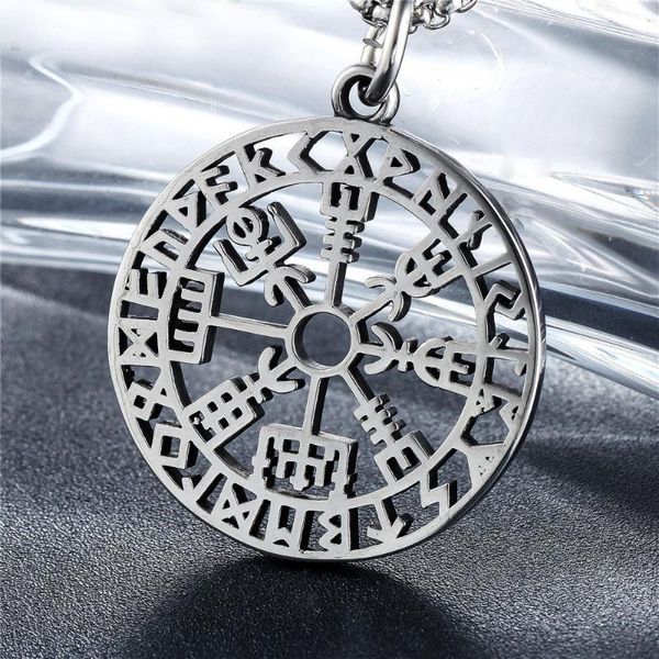 vintage hollow design viking vegvisir compass necklace pendant nordic stainless steel scandinavian gift necklaces, Silver
vintage hollow design viking vegvisir compass necklace pendant nordic stainless steel scandinavian gift necklaces, Silver
