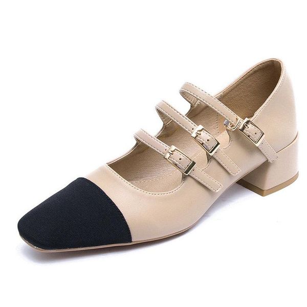 vintage mary jane women's shoes apricot black three buckle mid-heel female 2021 spring and autumn color matching pumps dress
vintage mary jane women's shoes apricot black three buckle mid-heel female 2021 spring and autumn color matching pumps dress
