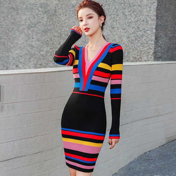 knitted dres sweater es for long sleeve woman high waist v neck knit rainbow es plus size 210604, Black;gray
knitted dres sweater es for long sleeve woman high waist v neck knit rainbow es plus size 210604, Black;gray