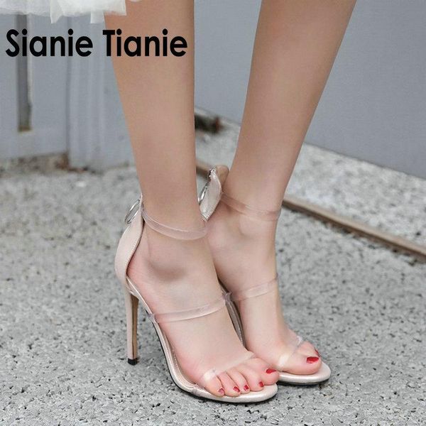 sianie tianie 2021 summer pvc transparent open toe woman party club thin high heels zip back strap women gladiator sandals, Black
sianie tianie 2021 summer pvc transparent open toe woman party club thin high heels zip back strap women gladiator sandals, Black