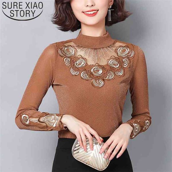 autumn fashion women and blouses casual floral stand collar long sleeve lace clothing 6343 50 210506, White
autumn fashion women and blouses casual floral stand collar long sleeve lace clothing 6343 50 210506, White