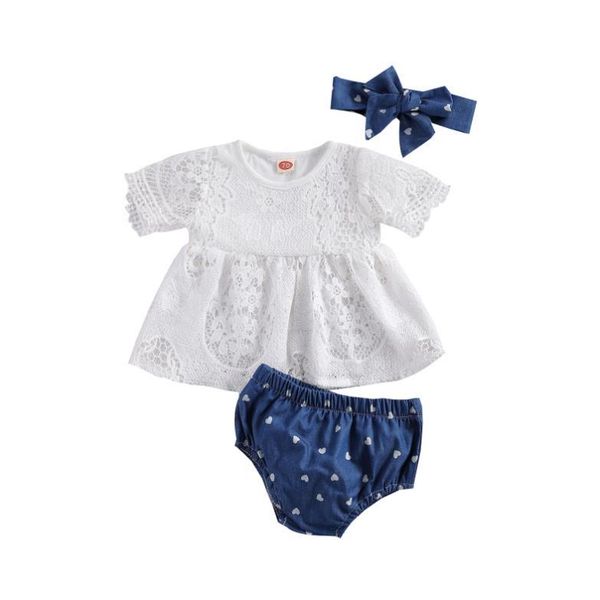 clothing sets baby girl clothes set fresh solid color short sleeve howllw out lace heart print wrapped shorts headband, White
clothing sets baby girl clothes set fresh solid color short sleeve howllw out lace heart print wrapped shorts headband, White