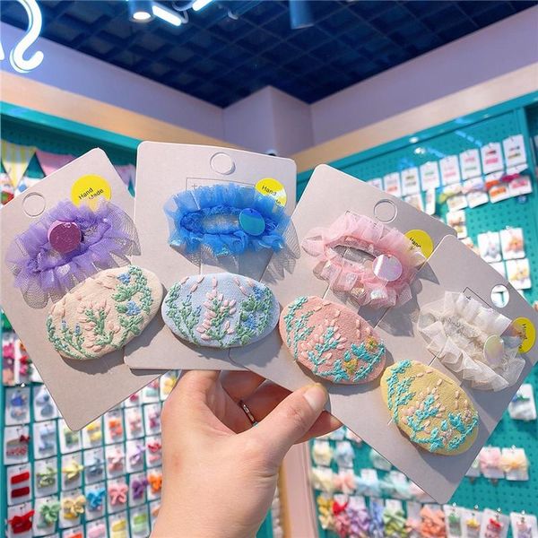 hair accessories korea sweet girl princess colorful lace hairpins fashion children's cute embroidered flower oval bb clip, Slivery;white
hair accessories korea sweet girl princess colorful lace hairpins fashion children's cute embroidered flower oval bb clip, Slivery;white
