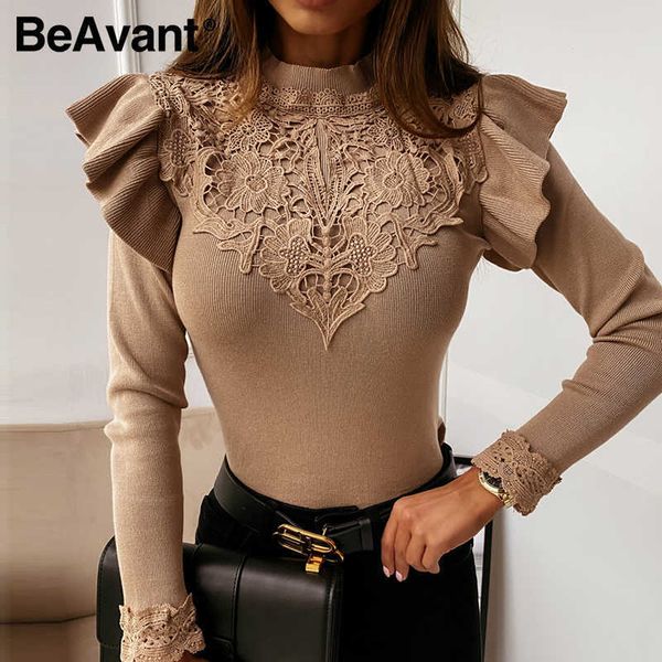 ruffle flower slim knit sweater lace khaki long sleeve pullover winter high street fashion comfortable sweater 210709, White;black
ruffle flower slim knit sweater lace khaki long sleeve pullover winter high street fashion comfortable sweater 210709, White;black
