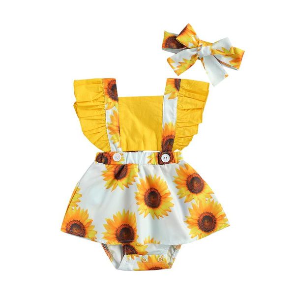 jumpsuits 2pcs toddlers summer outfits sunflower print square collar sleeveless romper + bowknot headband for baby girls, Blue
jumpsuits 2pcs toddlers summer outfits sunflower print square collar sleeveless romper + bowknot headband for baby girls, Blue