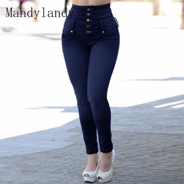 mandylandy women's fashion washed jeans autumn casual high waist solid color stretch skinny denim pencil pants, Blue
mandylandy women's fashion washed jeans autumn casual high waist solid color stretch skinny denim pencil pants, Blue