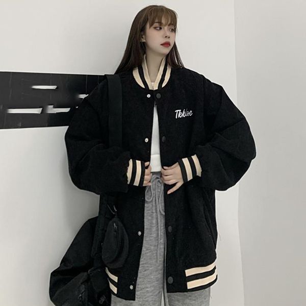 autumn corduroy baseball racer bomber jacket coat women baseball uniform jackets harajuku streetwear couple retro clothes, Black;brown
autumn corduroy baseball racer bomber jacket coat women baseball uniform jackets harajuku streetwear couple retro clothes, Black;brown