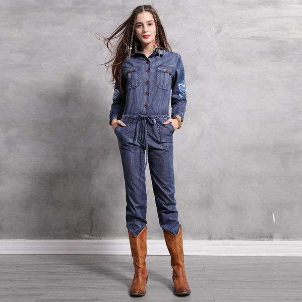 women's jumpsuits & rompers vintage denim jumpsuit women embroidery button up long sleeve autumn jeans female retro streetwear overalls, Black;white
women's jumpsuits & rompers vintage denim jumpsuit women embroidery button up long sleeve autumn jeans female retro streetwear overalls, Black;white