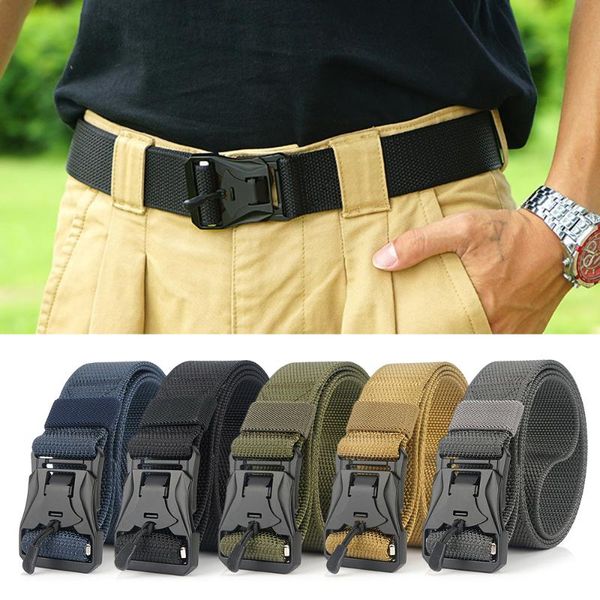 adjustable tactical belt men women waist belts 49.2 inch webbing with quick release magnetic buckle for camping hiking support, Black;gray
adjustable tactical belt men women waist belts 49.2 inch webbing with quick release magnetic buckle for camping hiking support, Black;gray