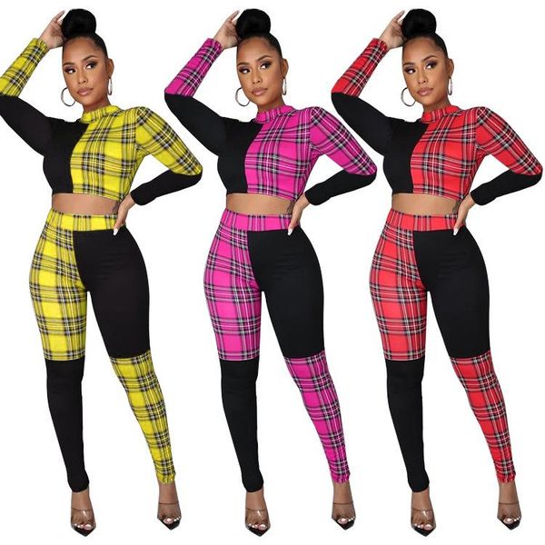women's two piece pants 2 plaid sets womens outfits long sleeve crop + leggings tracksuit vintage printed bodycon skinny jogging suits, White
women's two piece pants 2 plaid sets womens outfits long sleeve crop + leggings tracksuit vintage printed bodycon skinny jogging suits, White