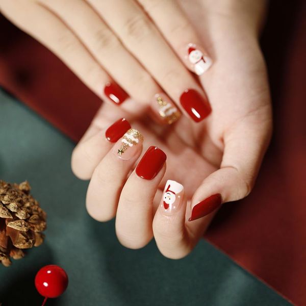 false nails 24pcs christmas eements printed nail patch glue type removable short paragraph fashion manicure cin6 899, Red;gold
false nails 24pcs christmas eements printed nail patch glue type removable short paragraph fashion manicure cin6 899, Red;gold
