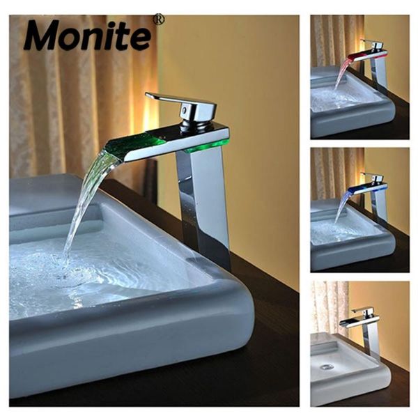 bathroom sink faucets monite chrome brass led basin faucet water mixer tap vanity vessel wash tall waterfall
bathroom sink faucets monite chrome brass led basin faucet water mixer tap vanity vessel wash tall waterfall