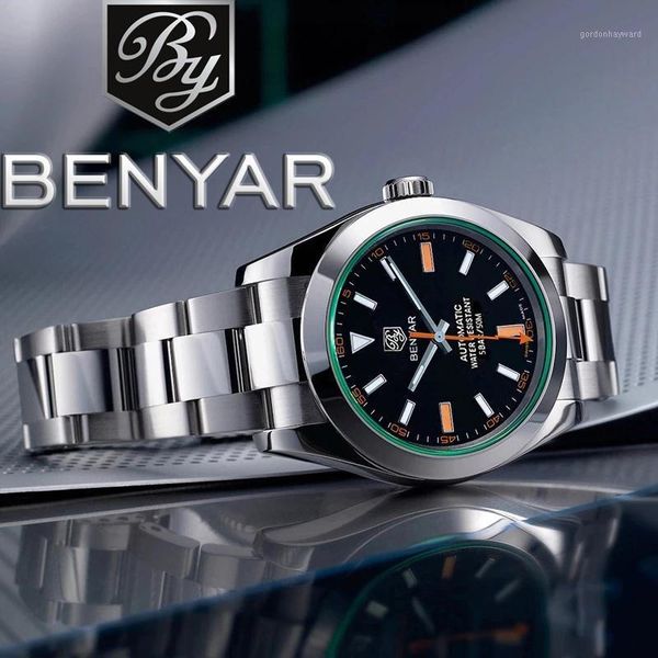 wristwatches benyar brand fashion casual watch mechanical stainless steel waterproof men business luxury automatic relogio, Slivery;brown
wristwatches benyar brand fashion casual watch mechanical stainless steel waterproof men business luxury automatic relogio, Slivery;brown