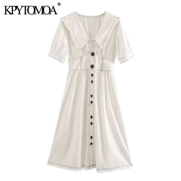 women sweet fashion button-up midi dress vintage lapel collar short sleeves female dresses vestidos mujer 210421, Black;gray 
women sweet fashion button-up midi dress vintage lapel collar short sleeves female dresses vestidos mujer 210421, Black;gray