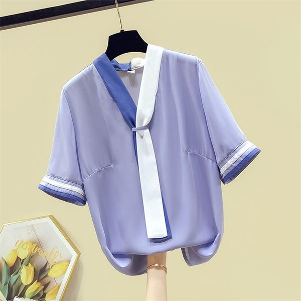 elegant women's short sleeves two-tone tie chiffon shirt office ladies shirts female blouse a3488 210519, White
elegant women's short sleeves two-tone tie chiffon shirt office ladies shirts female blouse a3488 210519, White