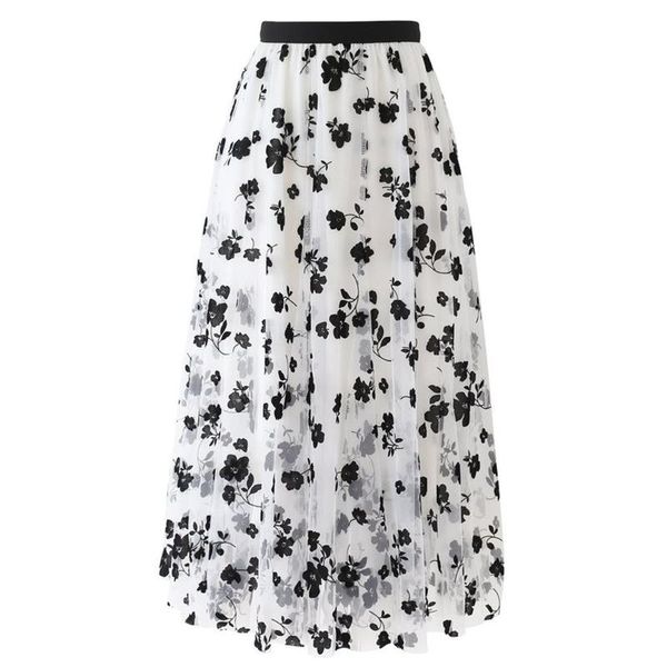 skirts ladies printed loose oversized skirt women spring summer elastic high waist long mesh womens pleated half-length, Black
skirts ladies printed loose oversized skirt women spring summer elastic high waist long mesh womens pleated half-length, Black