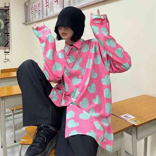 sehngpalae harajuku style love pattern blouse women's spring lapel large size single breasted long sleeve shirt female 210427, White
sehngpalae harajuku style love pattern blouse women's spring lapel large size single breasted long sleeve shirt female 210427, White