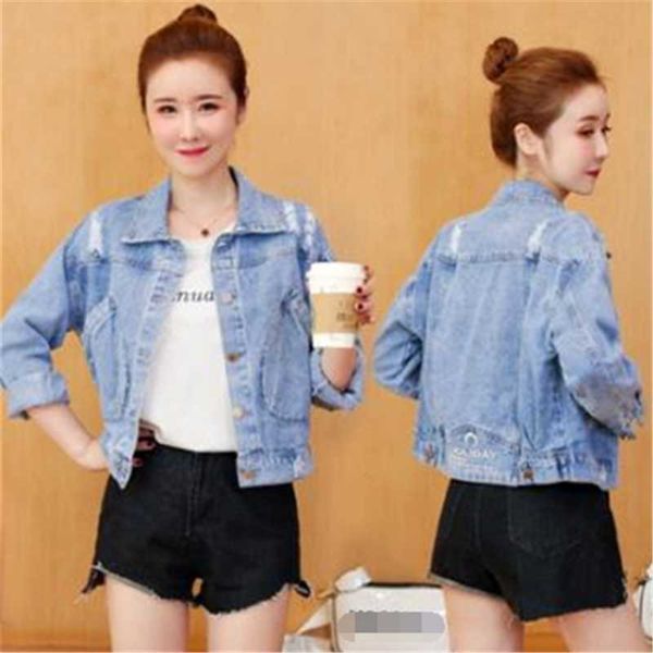 women's jackets spring autumn women jeans jacket casual lapel denim loose cowboy outwear coat, Black;brown
women's jackets spring autumn women jeans jacket casual lapel denim loose cowboy outwear coat, Black;brown