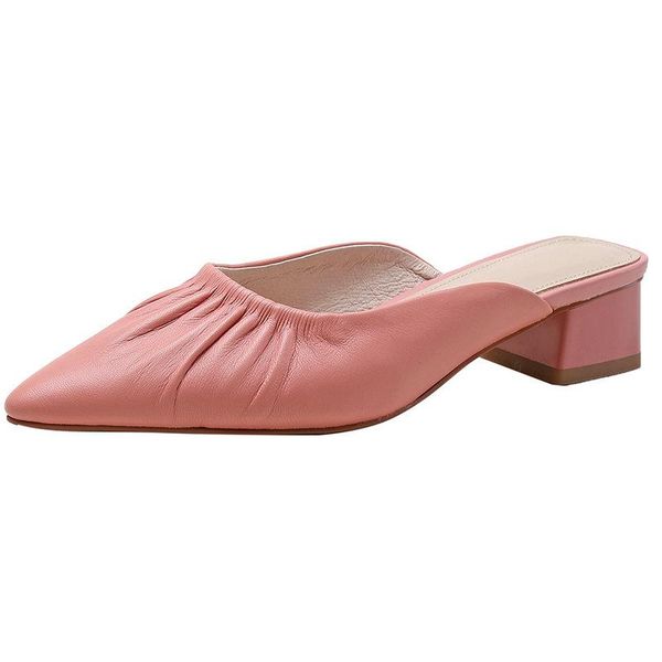 slippers poined toe female genuine leather fashion est thick low heels sandals for women casual basic prom shoes woman, Black
slippers poined toe female genuine leather fashion est thick low heels sandals for women casual basic prom shoes woman, Black