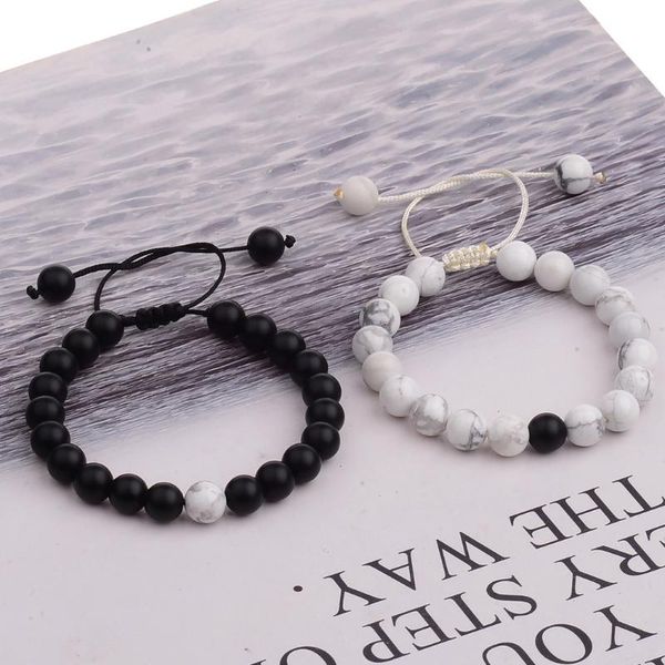beaded, strands couple bracelet black and white beads fashion hand braided rope retractable bracelets friend gifts luck charm
beaded, strands couple bracelet black and white beads fashion hand braided rope retractable bracelets friend gifts luck charm