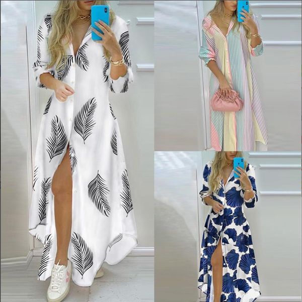 casual dresses 2021 spring single-breasted irregular feminine lapel spaper letter printed long skirt boho dress, Black;gray
casual dresses 2021 spring single-breasted irregular feminine lapel spaper letter printed long skirt boho dress, Black;gray