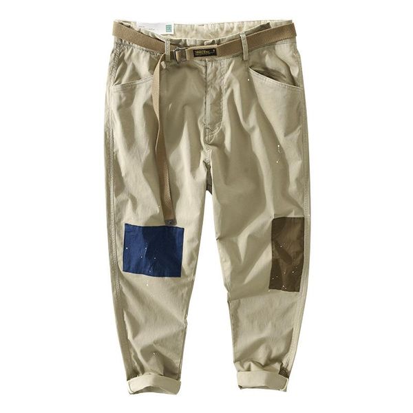 men's pants 2021 spring summer casual mid waist with belt cotton made straight loose cargo thin patchwork trousers, Black
men's pants 2021 spring summer casual mid waist with belt cotton made straight loose cargo thin patchwork trousers, Black