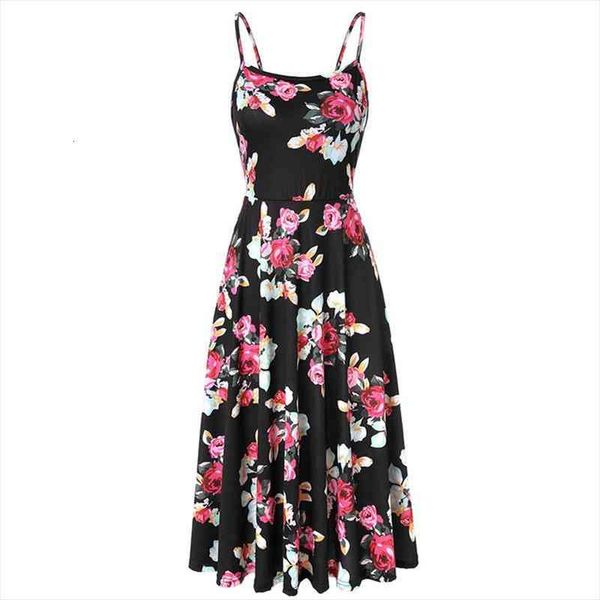 summer boho vintage casual women dress sleeveless floral print strap midi a-line vestidos robe femme, Black;gray
summer boho vintage casual women dress sleeveless floral print strap midi a-line vestidos robe femme, Black;gray