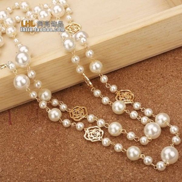new temperament long net red pearl necklace women's fashion multi-layer clover sweater chain korean accessories pendant, Black
new temperament long net red pearl necklace women's fashion multi-layer clover sweater chain korean accessories pendant, Black