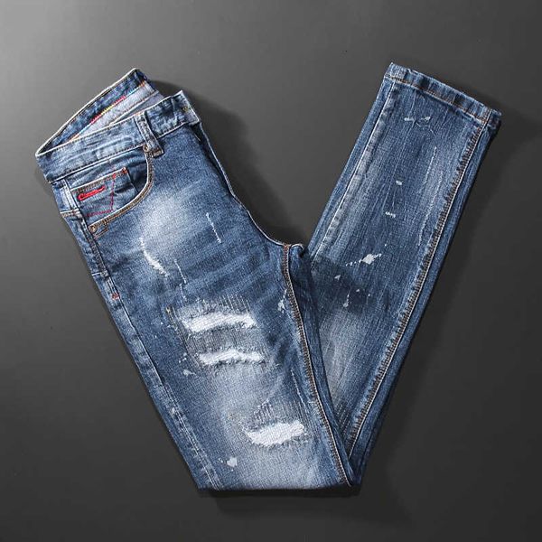 men's jeans ly designer fashion men retro light blue patches ripped denim pants elastic slim fit vintage long trouser
men's jeans ly designer fashion men retro light blue patches ripped denim pants elastic slim fit vintage long trouser