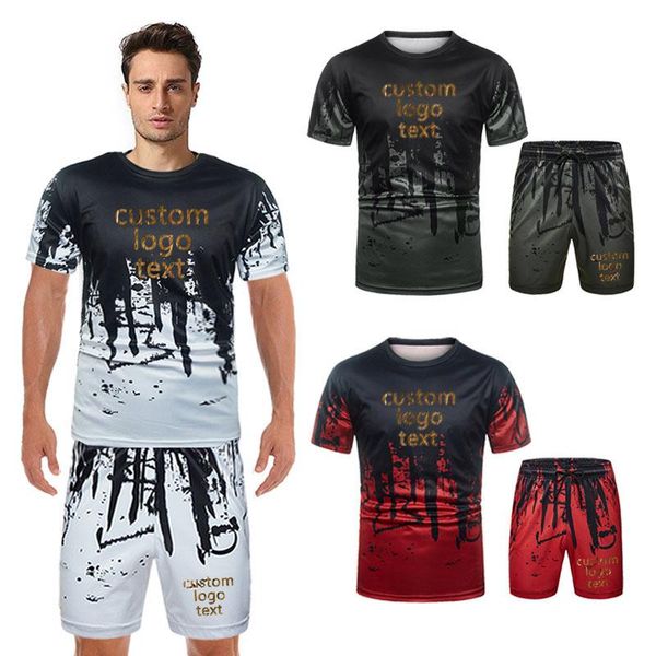 men's tracksuits tracksuit men 3d clothing sportswear 2 piece set fitness summer print shorts + t shirt suit custom your logo, Gray
men's tracksuits tracksuit men 3d clothing sportswear 2 piece set fitness summer print shorts + t shirt suit custom your logo, Gray