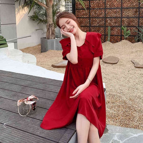 1853# summer korean fashion thin chiffon maternity dress sweet large size loose clothes for pregnant women lovely pregnancy wear g220309, White
1853# summer korean fashion thin chiffon maternity dress sweet large size loose clothes for pregnant women lovely pregnancy wear g220309, White