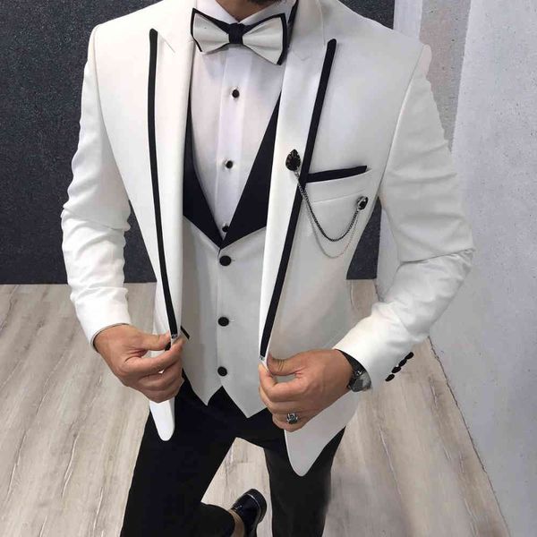 men's suits & blazers latest project white wedding of groomsman 3 tuxedo business blazer jacket (coat + pants collection) 9fdg, White;black
men's suits & blazers latest project white wedding of groomsman 3 tuxedo business blazer jacket (coat + pants collection) 9fdg, White;black