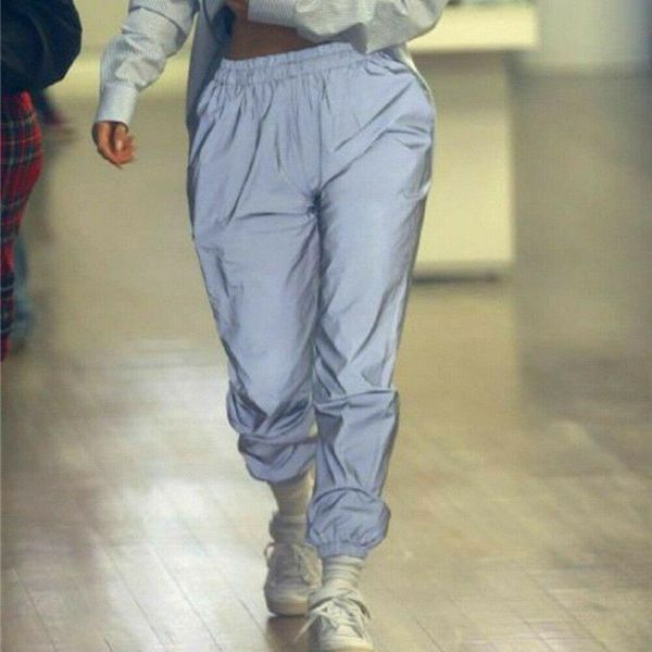 women's pants & capris fashion women ladies solid night reflective cargo high waist elastic loose casual party club wear, Black;white
women's pants & capris fashion women ladies solid night reflective cargo high waist elastic loose casual party club wear, Black;white