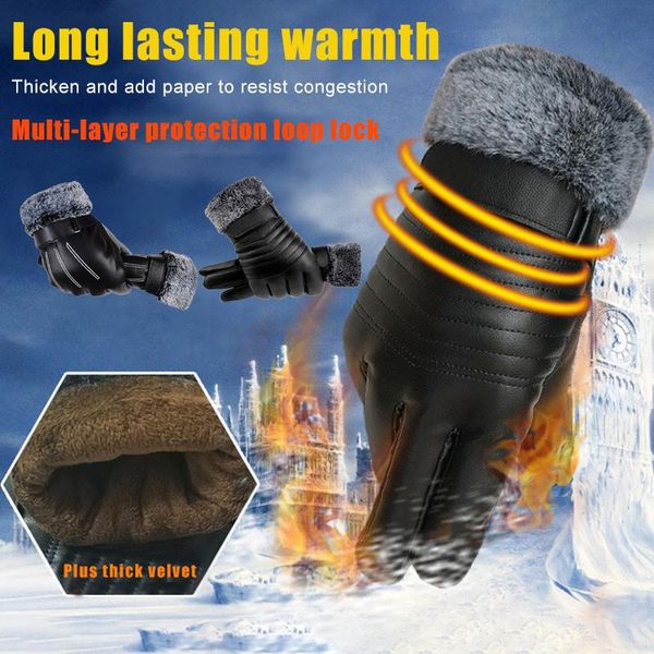 ly men's winter gloves touchscreen windproof anti slip warm with fur cuff for cycling running hiking golfing fishing, Black
ly men's winter gloves touchscreen windproof anti slip warm with fur cuff for cycling running hiking golfing fishing, Black