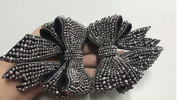 qianruiti luxury crystal bow-knot gold silver red white diamonds butterfly for sandals pumps boots women, Black
qianruiti luxury crystal bow-knot gold silver red white diamonds butterfly for sandals pumps boots women, Black