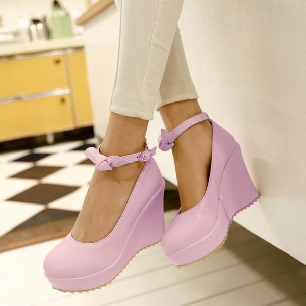 dress shoes us4-11 womens platform round toe belt buckle wedge high heel retor bowknot lolita pumps all-matched 3colors plus size m07, Black
dress shoes us4-11 womens platform round toe belt buckle wedge high heel retor bowknot lolita pumps all-matched 3colors plus size m07, Black