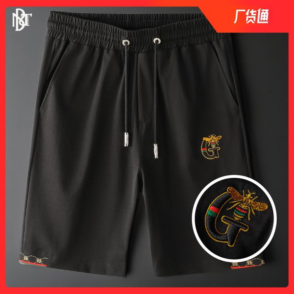 2021 summer new fashion casual shorts light luxury embroidered little bee handsome versatile men's, White;black
2021 summer new fashion casual shorts light luxury embroidered little bee handsome versatile men's, White;black