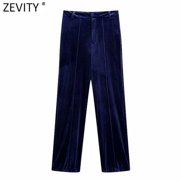 zevity women vintage solid color velvet straight pants pajama female chic zipper fly side split casual slim long trousers p970 210603, Black;white
zevity women vintage solid color velvet straight pants pajama female chic zipper fly side split casual slim long trousers p970 210603, Black;white