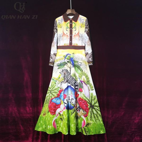 casual dresses qian han zi 2021 fashion summer runway maxi dress women's long sleeve pattern printed retro a-line slim vestidos, Black;gray
casual dresses qian han zi 2021 fashion summer runway maxi dress women's long sleeve pattern printed retro a-line slim vestidos, Black;gray
