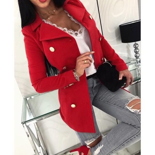 women's jackets women wool coat double breasted turn down collar suit jacket long sleeve lady coats solid color business casual slim, Black;brown
women's jackets women wool coat double breasted turn down collar suit jacket long sleeve lady coats solid color business casual slim, Black;brown