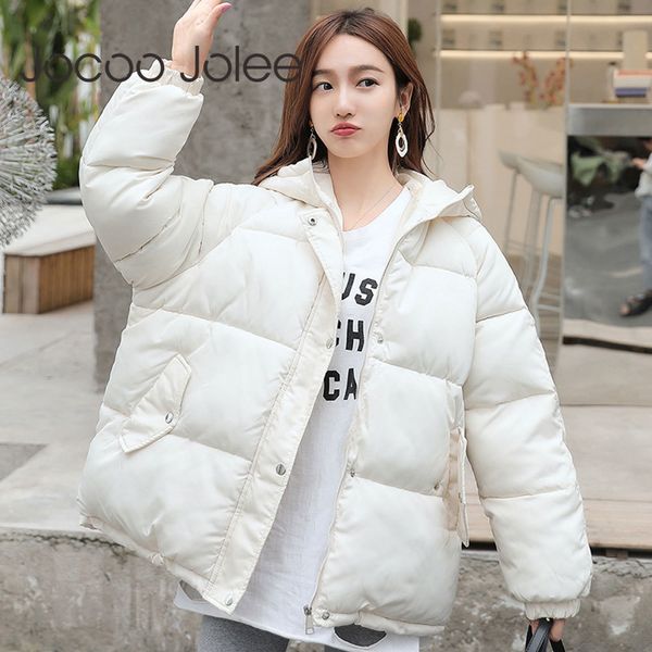 winter women parkas coat korean thicken warm cotton padded hooded jackets casual solid puffer harajuku outwear 210428, Black
winter women parkas coat korean thicken warm cotton padded hooded jackets casual solid puffer harajuku outwear 210428, Black