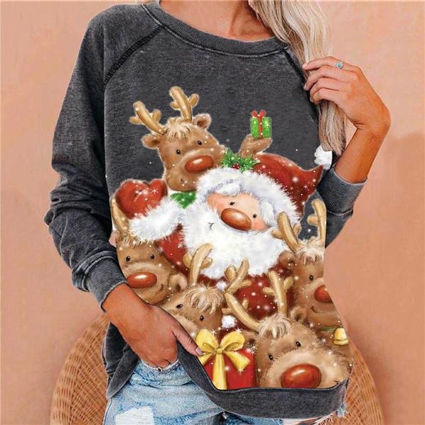 women's hoodies & sweatshirts 2021 winter woman christmas elk creativity print pullover fashion women o-neck street hipster autumn swe, Black
women's hoodies & sweatshirts 2021 winter woman christmas elk creativity print pullover fashion women o-neck street hipster autumn swe, Black