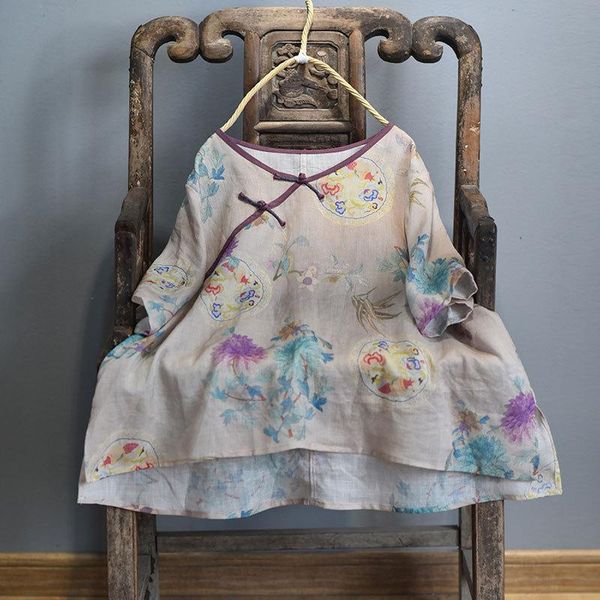 women's blouses & shirts women loose ramie printed v neck blouse ladies vintage print chinese style shirt female retro 2021 summer, White
women's blouses & shirts women loose ramie printed v neck blouse ladies vintage print chinese style shirt female retro 2021 summer, White