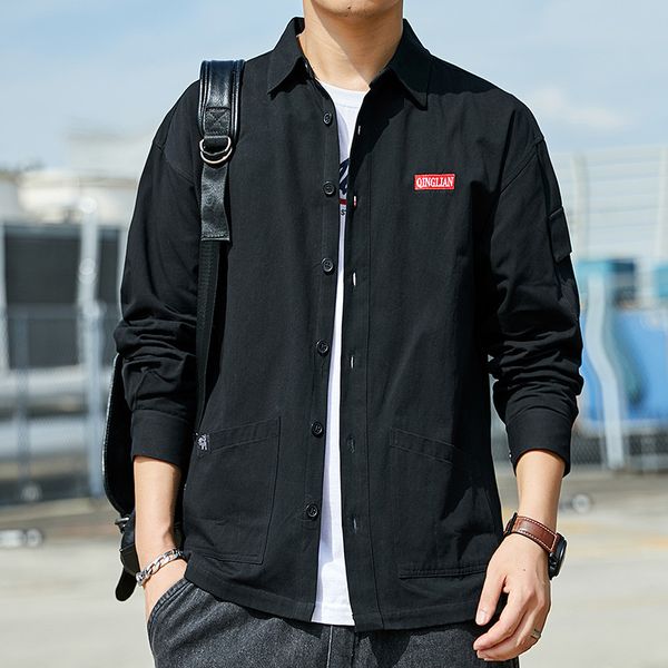 2021 spring and summer long sleeve korean version trend versatile casual men's shirt busins, Black
2021 spring and summer long sleeve korean version trend versatile casual men's shirt busins, Black