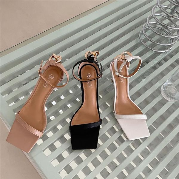 ladies sandals thin high heels women slides open toe ankle strap buckle shoes party pumps size 35-39 elegant white dress, Black
ladies sandals thin high heels women slides open toe ankle strap buckle shoes party pumps size 35-39 elegant white dress, Black