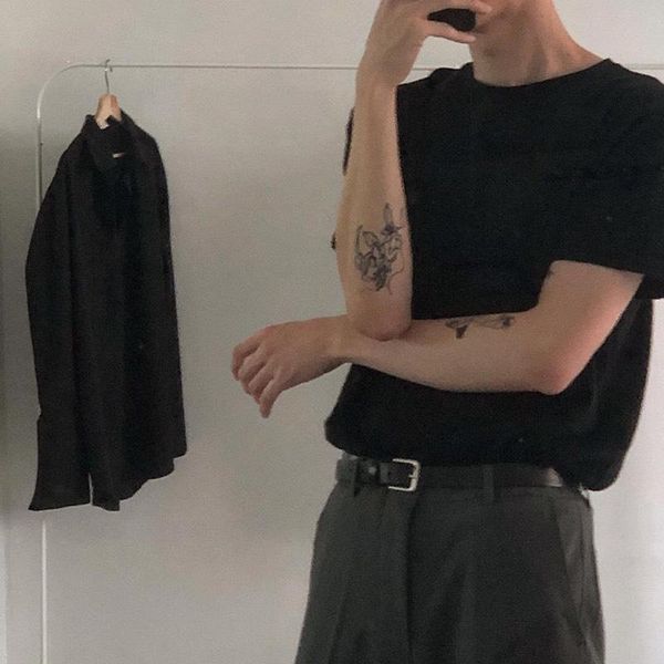 men's t-shirts homemade hand-made one season-based black and white korean style loose oversize small round neck short-sleeved t-shirt, White;black
men's t-shirts homemade hand-made one season-based black and white korean style loose oversize small round neck short-sleeved t-shirt, White;black
