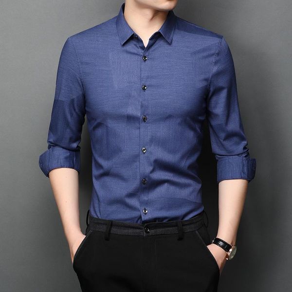 men's casual shirts long-sleeved men business shirt 2021 spring and autumn clothes 150192, White;black
men's casual shirts long-sleeved men business shirt 2021 spring and autumn clothes 150192, White;black