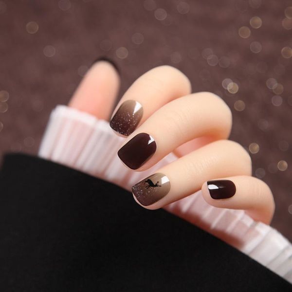 false nails 24pcs semi-transparent black elk students wearable fake with glue fashion nail finished art tools, Red;gold
false nails 24pcs semi-transparent black elk students wearable fake with glue fashion nail finished art tools, Red;gold