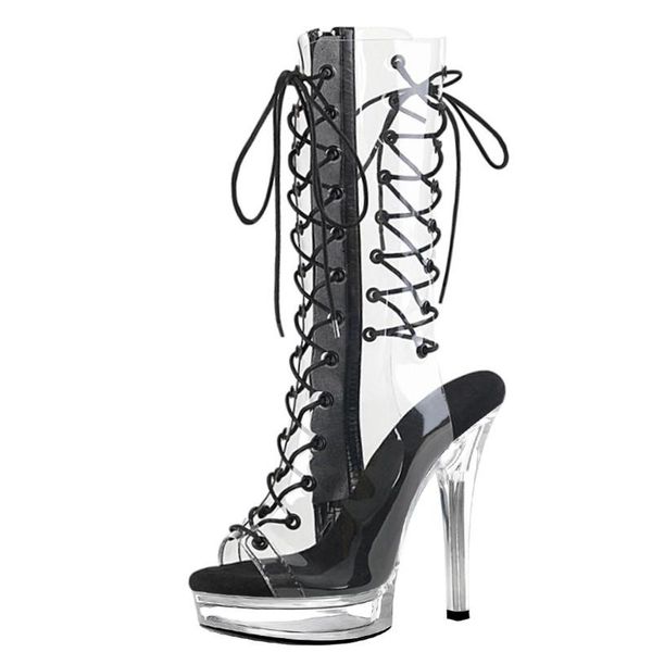 boots 17cm fetish platform clear pole dance shoes open toe ankle matur show party lace up women high stripper heel punk, Black
boots 17cm fetish platform clear pole dance shoes open toe ankle matur show party lace up women high stripper heel punk, Black