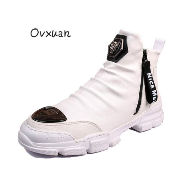 boots ovxuan men casual ankle high retro punk metal autumn designer trending shoes hip hop botas hombre 2021, Black
boots ovxuan men casual ankle high retro punk metal autumn designer trending shoes hip hop botas hombre 2021, Black